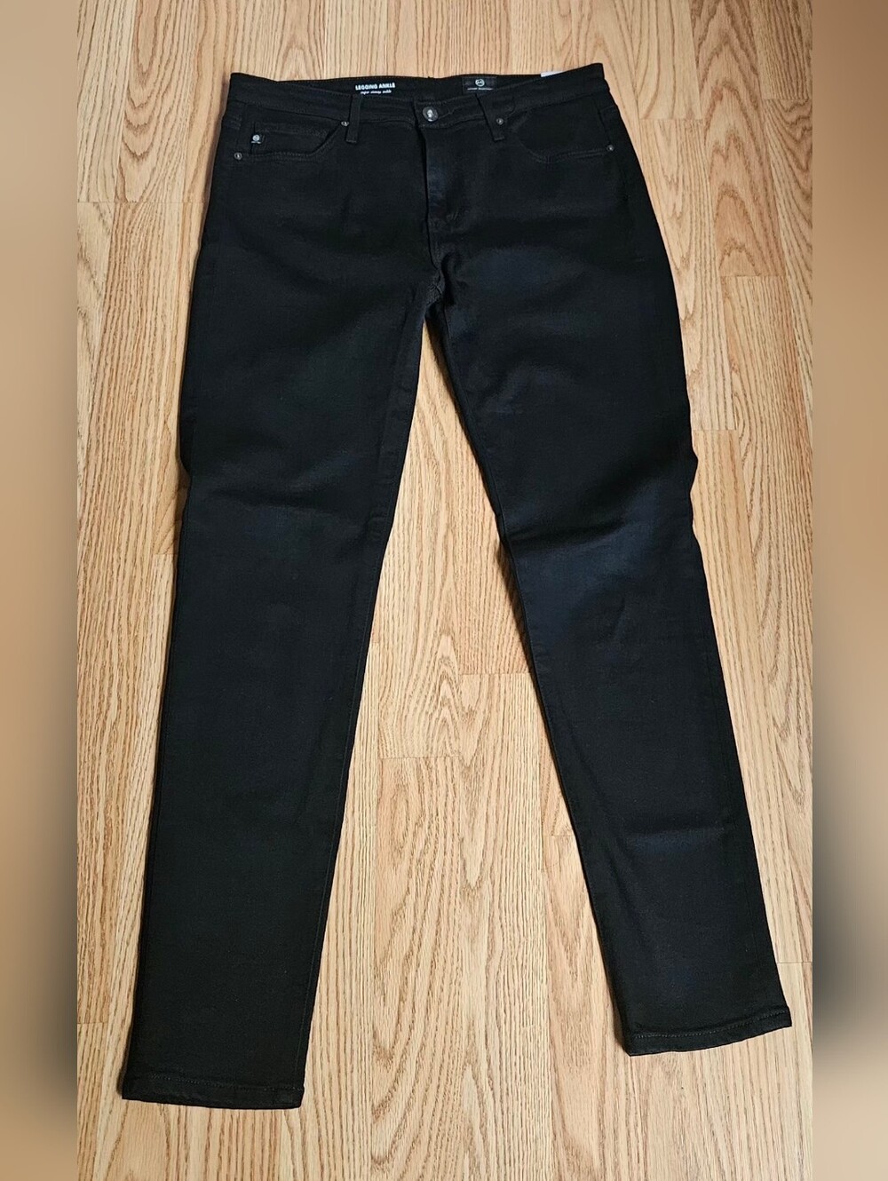 AG Adriano Goldschmied Legging Ankle Super Skinny Jeans Black Women’s Size 29R - Picture 2 of 13